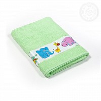 Уголок и полотенца детские «Мойдодыр» (зеленый)