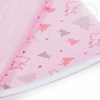 Одеяло-покрывало трикотажное Мишки-малышки (розовый)