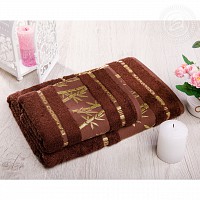 Набор махровых полотенец Бамбук шоколад
