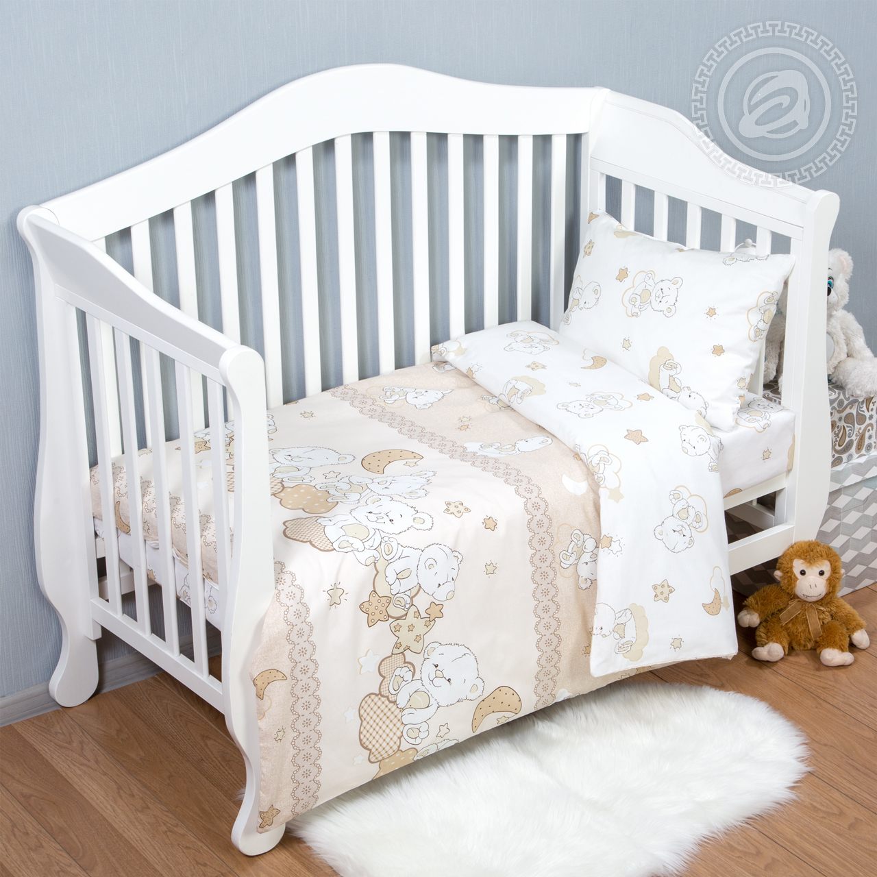 Комплект постельного белья для малышей Медвежата