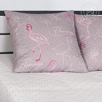Комплект постельного белья из поплина Фламинго